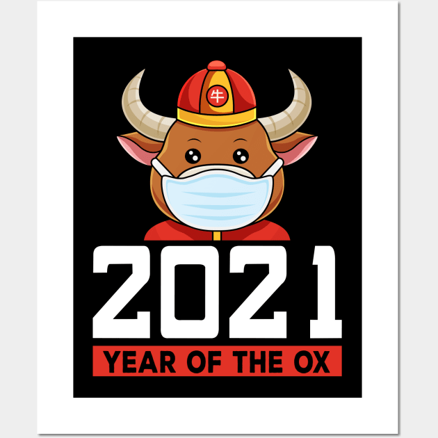 2021 Year Of The Ox Chinese New Year Gift Wall Art by HCMGift